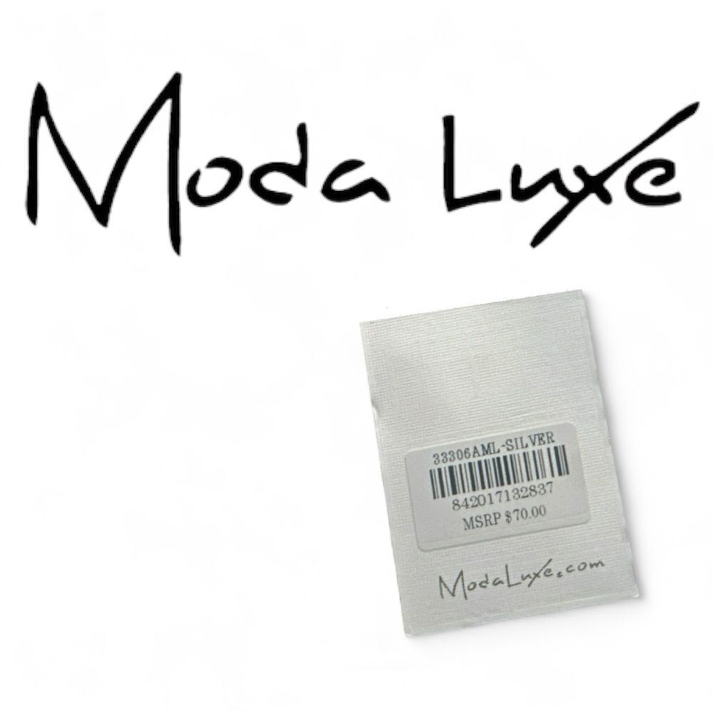 Moda Luxe l Rare l Silver Clutch, Purse, Bag l Removable Chain Strap l NWT - Picture 6 of 14